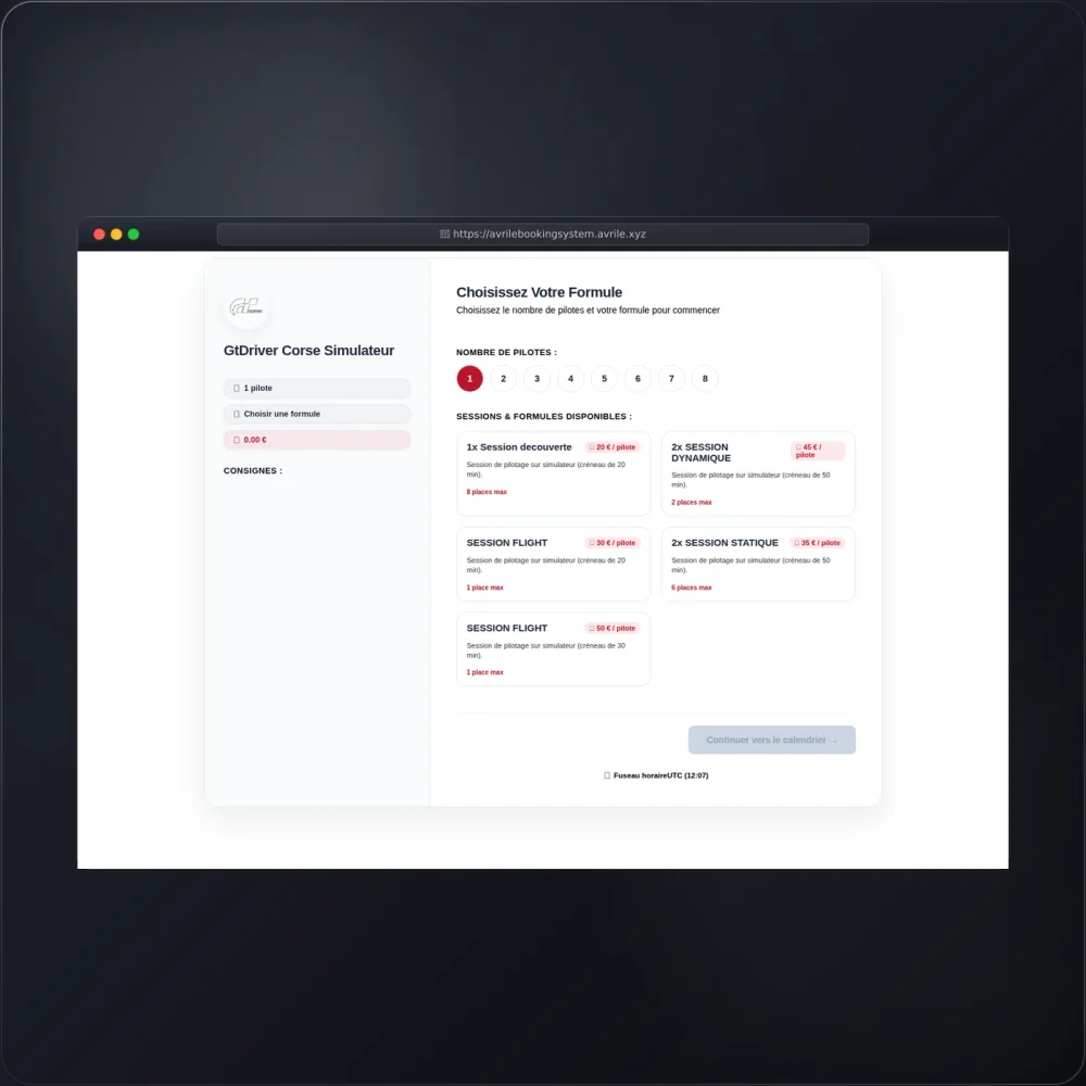 Avrile Booking System